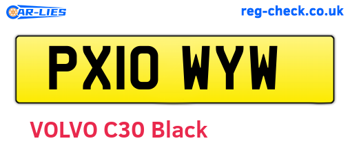 PX10WYW are the vehicle registration plates.