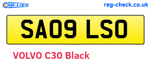 SA09LSO are the vehicle registration plates.