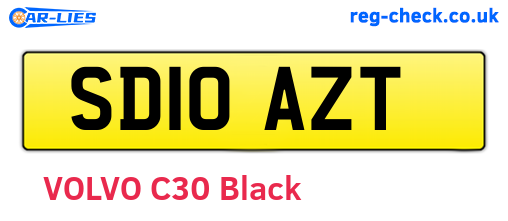 SD10AZT are the vehicle registration plates.