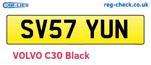 SV57YUN are the vehicle registration plates.