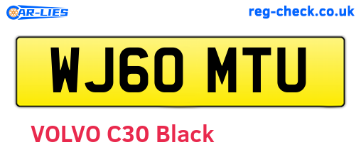 WJ60MTU are the vehicle registration plates.