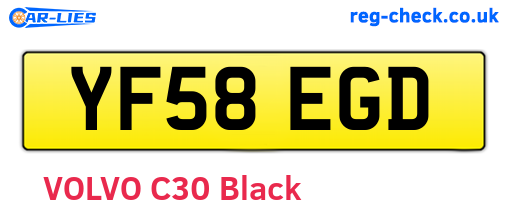 YF58EGD are the vehicle registration plates.