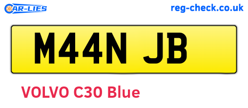 M44NJB are the vehicle registration plates.