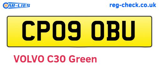 CP09OBU are the vehicle registration plates.