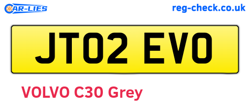 JT02EVO are the vehicle registration plates.