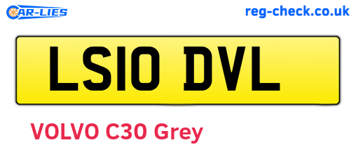 LS10DVL are the vehicle registration plates.