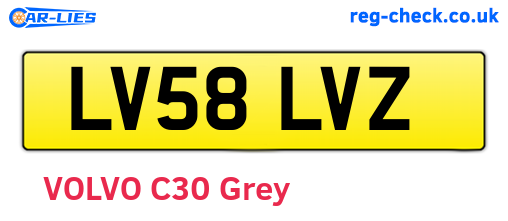 LV58LVZ are the vehicle registration plates.