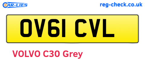 OV61CVL are the vehicle registration plates.