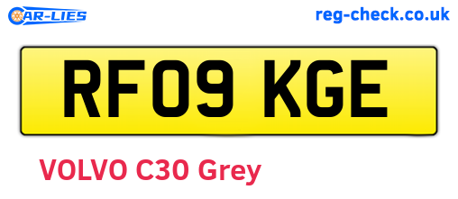 RF09KGE are the vehicle registration plates.
