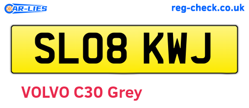 SL08KWJ are the vehicle registration plates.
