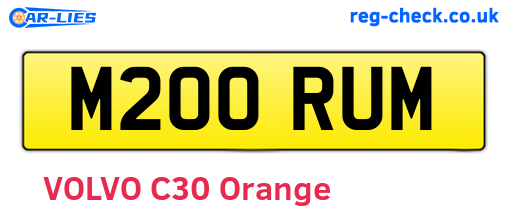 M200RUM are the vehicle registration plates.