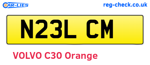 N23LCM are the vehicle registration plates.