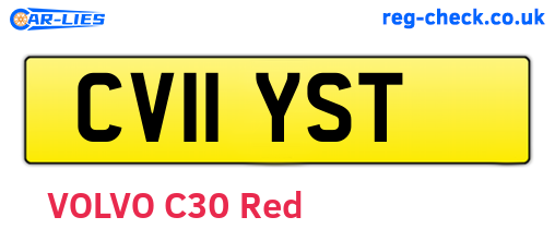 CV11YST are the vehicle registration plates.