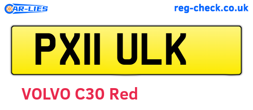 PX11ULK are the vehicle registration plates.