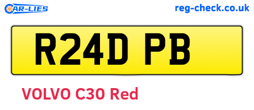 R24DPB are the vehicle registration plates.
