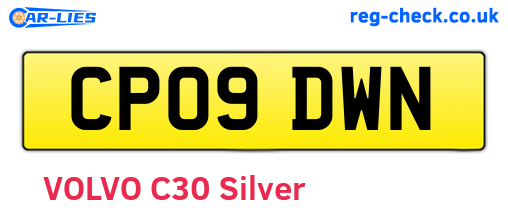 CP09DWN are the vehicle registration plates.