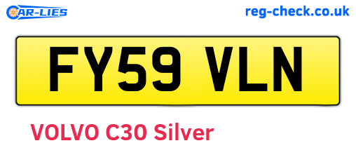 FY59VLN are the vehicle registration plates.