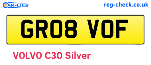 GR08VOF are the vehicle registration plates.