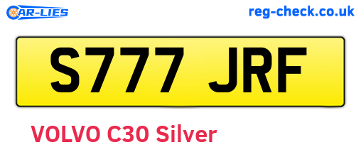 S777JRF are the vehicle registration plates.
