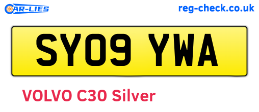 SY09YWA are the vehicle registration plates.