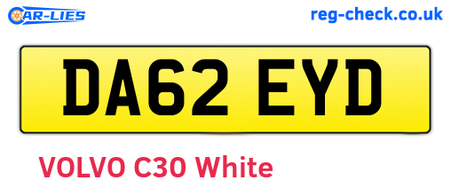 DA62EYD are the vehicle registration plates.
