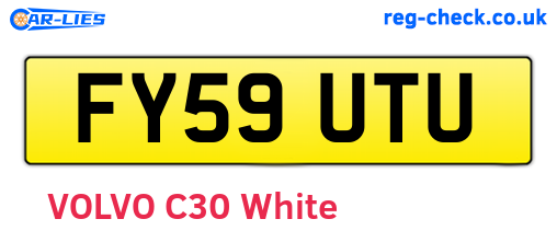 FY59UTU are the vehicle registration plates.