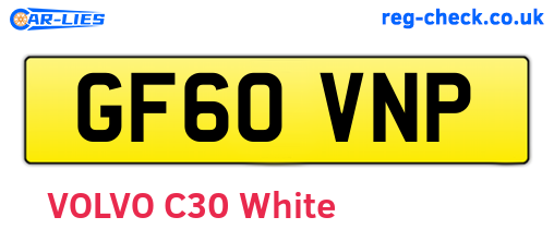 GF60VNP are the vehicle registration plates.