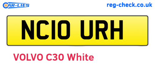 NC10URH are the vehicle registration plates.