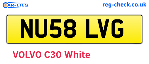 NU58LVG are the vehicle registration plates.