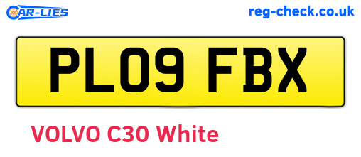 PL09FBX are the vehicle registration plates.