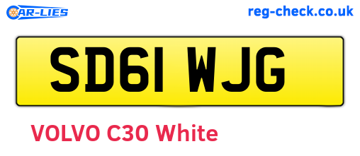 SD61WJG are the vehicle registration plates.