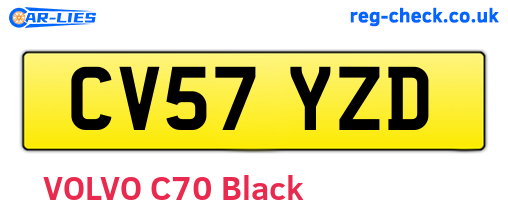 CV57YZD are the vehicle registration plates.