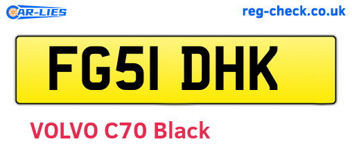 FG51DHK are the vehicle registration plates.