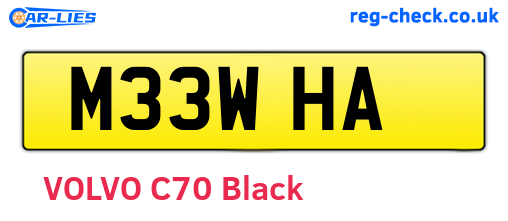 M33WHA are the vehicle registration plates.