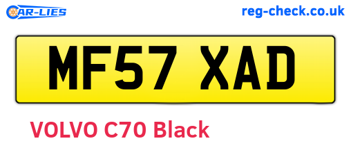 MF57XAD are the vehicle registration plates.