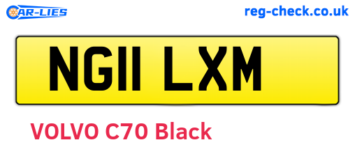 NG11LXM are the vehicle registration plates.
