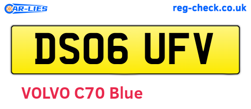 DS06UFV are the vehicle registration plates.