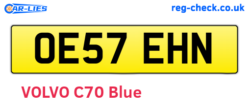 OE57EHN are the vehicle registration plates.