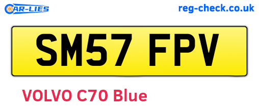 SM57FPV are the vehicle registration plates.