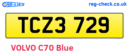 TCZ3729 are the vehicle registration plates.