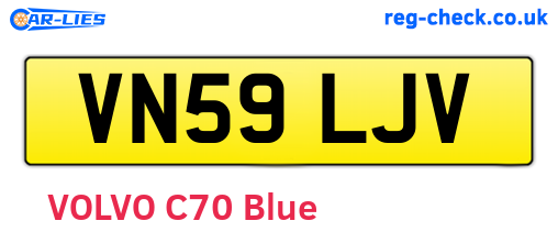VN59LJV are the vehicle registration plates.