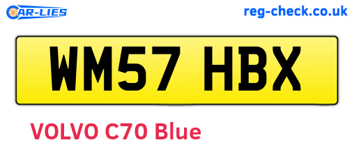 WM57HBX are the vehicle registration plates.