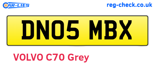 DN05MBX are the vehicle registration plates.