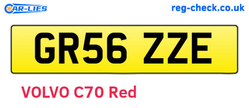 GR56ZZE are the vehicle registration plates.