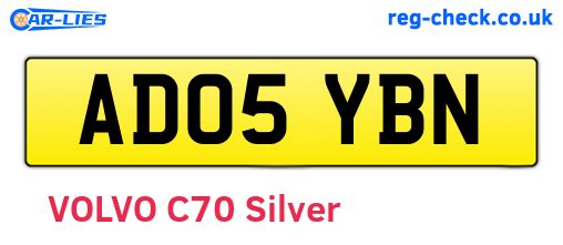 AD05YBN are the vehicle registration plates.