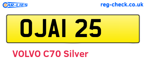 OJA125 are the vehicle registration plates.