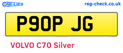 P90PJG are the vehicle registration plates.
