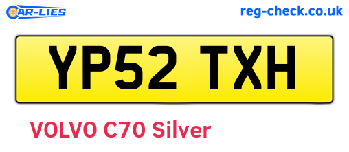 YP52TXH are the vehicle registration plates.