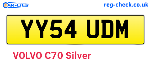 YY54UDM are the vehicle registration plates.