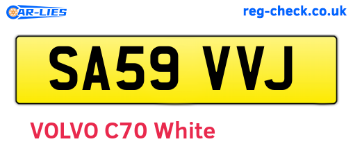 SA59VVJ are the vehicle registration plates.